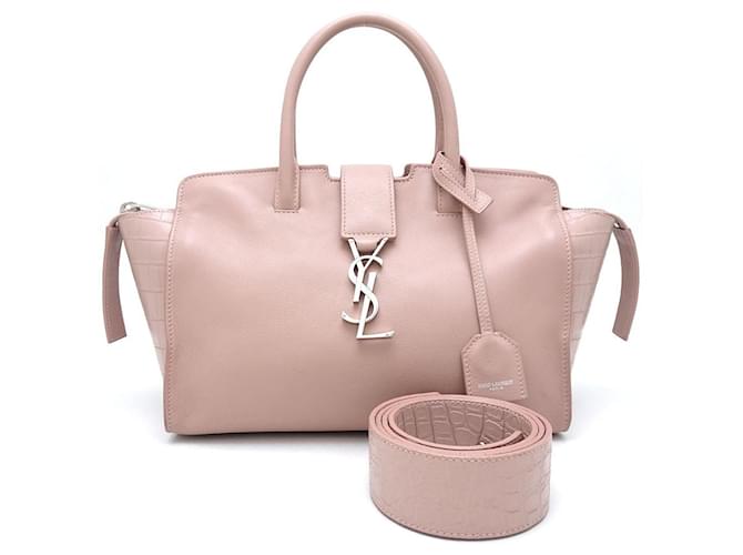 Borsa in pelle Baby Downtown Cabas Yves Saint Laurent Rosa
