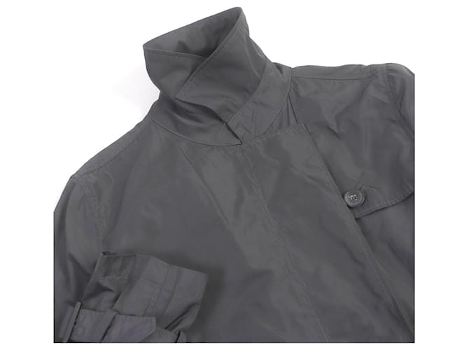 Cappotto primavera in poliestere Emporio Armani Carbone 44 Grigio antracite