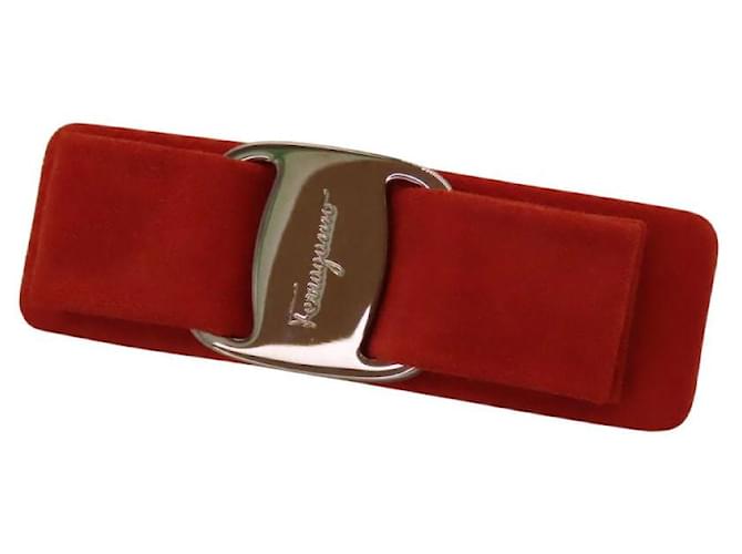 Accessorio per capelli Suede Vara Barrette di Salvatore Ferragamo