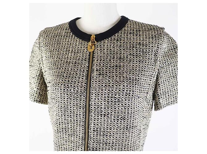 Abito in tweed Lurex Louis Vuitton Nero Oro 38