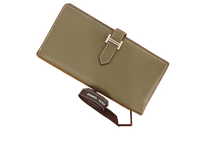 Portafoglio Soufflé Bearn Epsom di Hermès Grigio