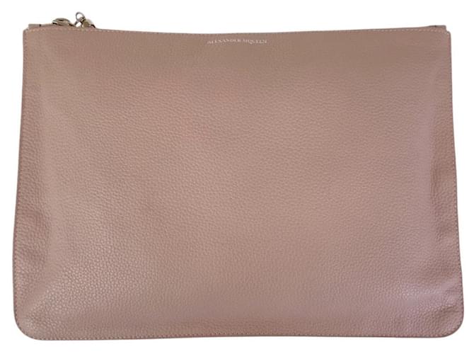 Clutch in pelle rosa Alexander McQueen 409043
