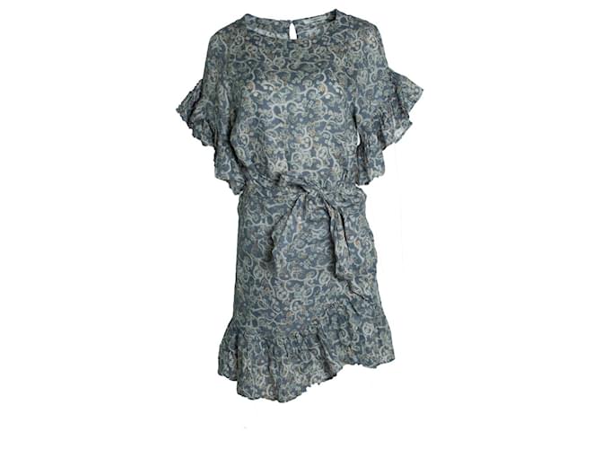 Isabel Marant Etoile abito a balze stampato floreale Blu