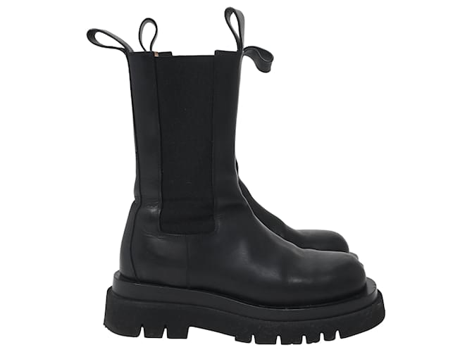 Stivali Lug Bottega Veneta in pelle nera Nero