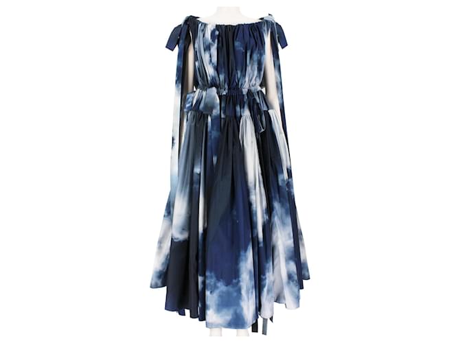 Abito Sky di Alexander McQueen Bianco Blu Blu scuro