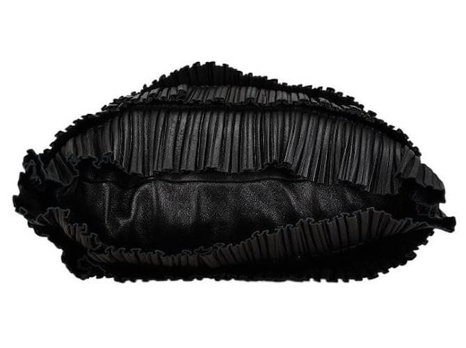 Borsa tote in pelle con frange Armani Nero