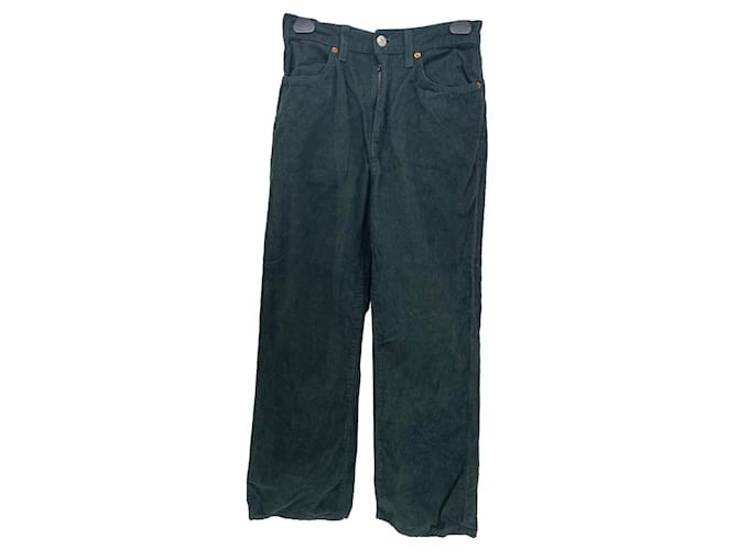 Pantaloni Re/Done T.FR 38 Velluto Verde