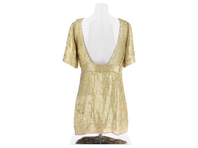 YVES SAINT LAURENT Abiti T.FR 38 Glitter D'oro