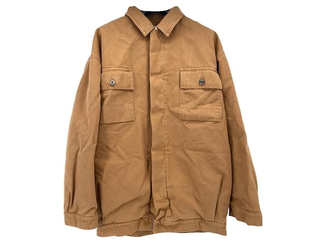 Off White Camicie Off-White T.International M Cotone Cammello