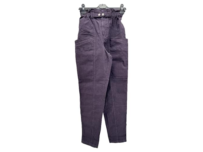 ISABEL MARANT Pantaloni T.FR 34 Lino Blu navy