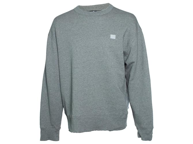 Acne studios, maglione grigio a girocollo