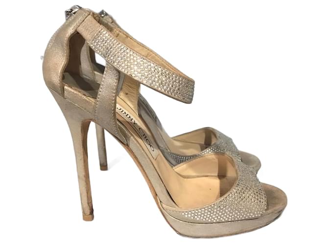 Sandali JIMMY CHOO T.EU 36 Tessuto Beige
