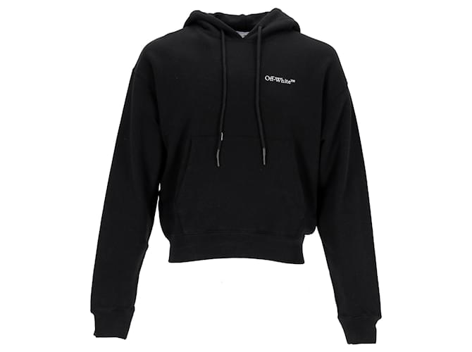 Off White Hoodie Off-White Caravaggio nero con stampa Crowning