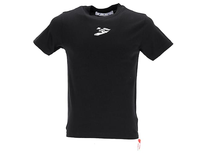 Off White T-shirt in cotone nero con logo Off-White