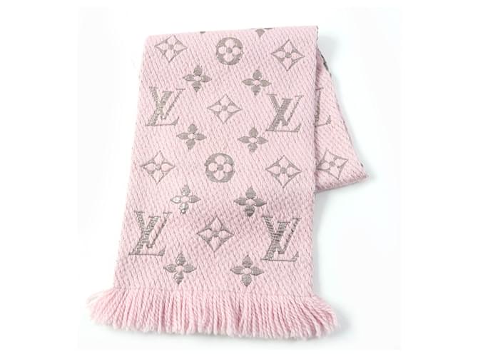 Sciarpa in lana e seta Logomania Shine di Louis Vuitton M70466 Rosa