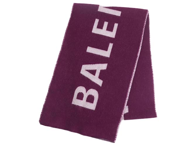 Sciarpa in lana jacquard con logo Balenciaga 512732 Porpora
