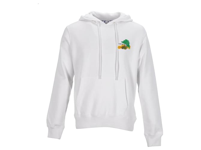 Off White Hoodie Off-White bianco con stampa