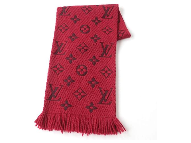 Sciarpa in seta Monogram Logomania di Louis Vuitton Rosso