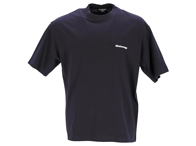 T-shirt Balenciaga BB Corp Blu