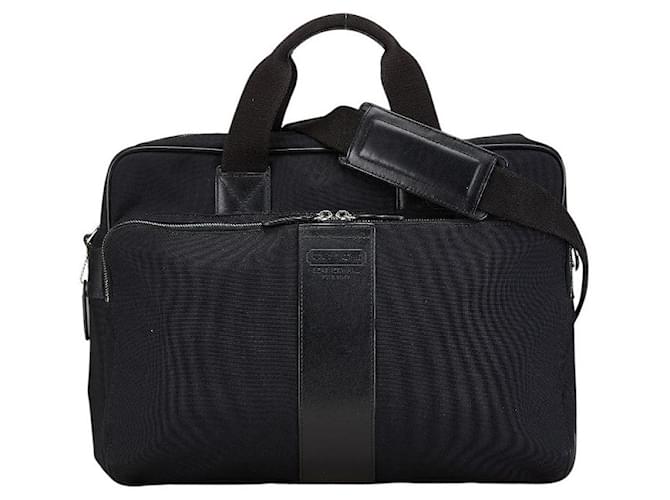 Borsa da lavoro 2 in 1 in nylon e pelle Coach 6408 Nero