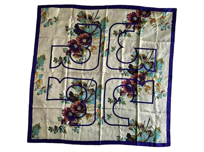 Tory Burch Foulard in seta twill con motivo floreale Multicolore