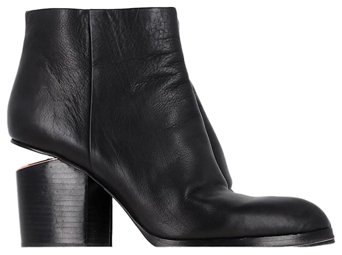 Stivaletti con taglio Gabi in pelle nera di Alexander Wang Nero