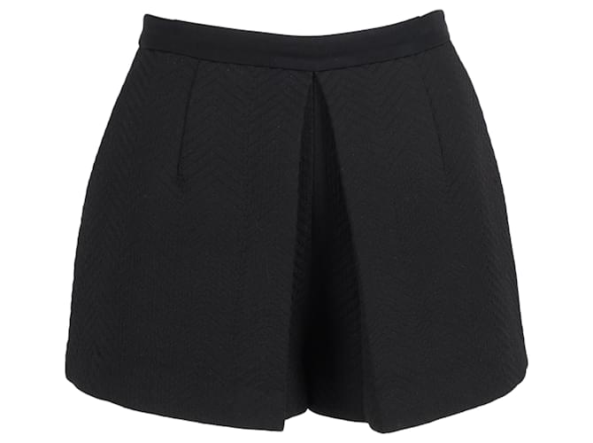 Gonna pantalone A-Line a fantasia Sandro Paris in lana nera Nero