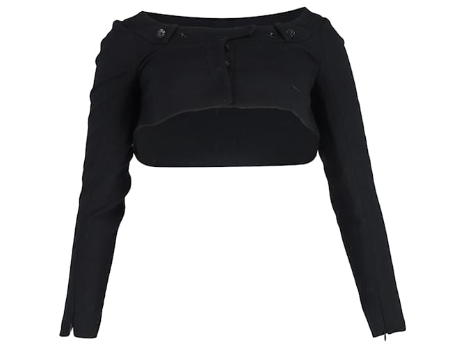 Giacca bolero cropped Givenchy in lana nera Nero