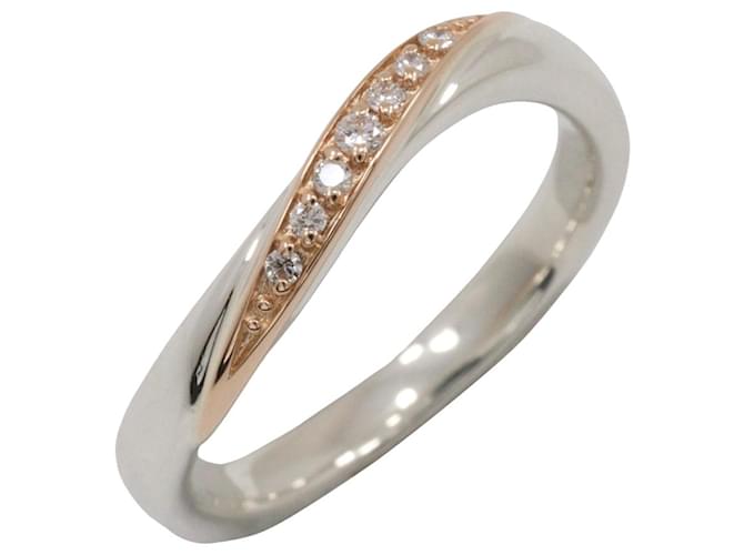 Autre Marque Anello in argento K10 oro rosa misura 8