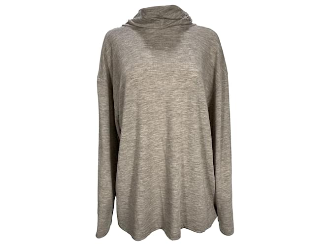 Theory Il maglione a collo alto in cashmere marrone Rosso