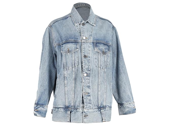 Giacca in denim Khaite Grizzo in cotone blu Blu chiaro