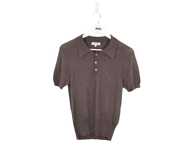Saint Laurent Polo in seta Grigio