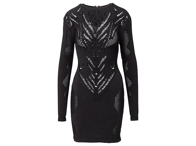 Abito in jacquard elasticizzato Balmain Nero