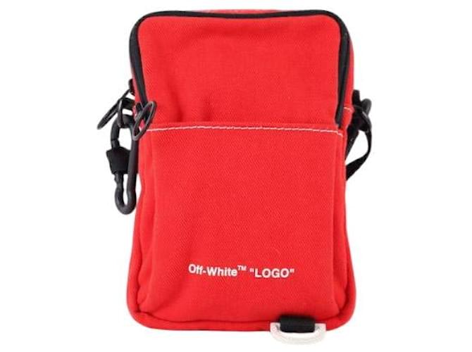 Off White Borsa di cotone Rosso