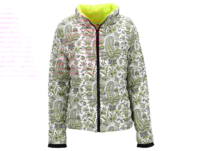 Giacca puffer in poliestere multicolore con stampa paisley Etro