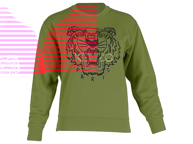 Maglione grafico Kenzo Tiger in cotone rosso