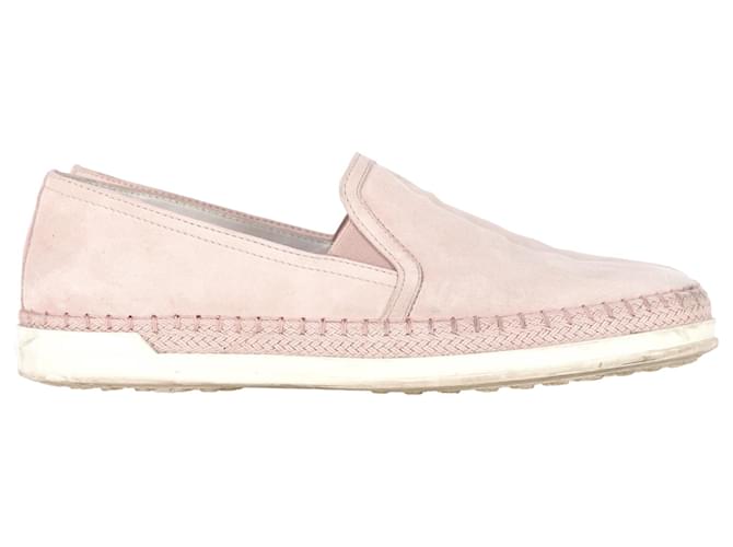 Sneakers Slip-On Tod's in suede rosa pastello