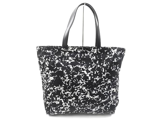 BALLY WOLFSON Borsa Tote in Pelle Nera Bianca Nero