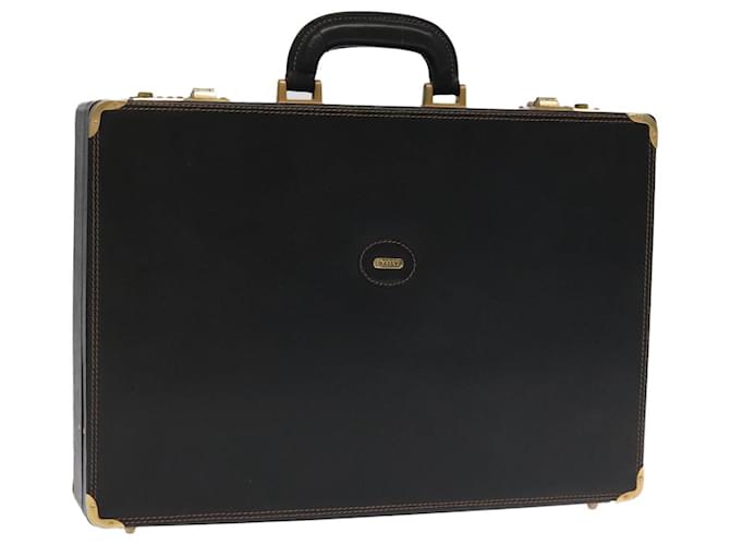 BALLY Valigetta in pelle nera Auth 99500 Nero