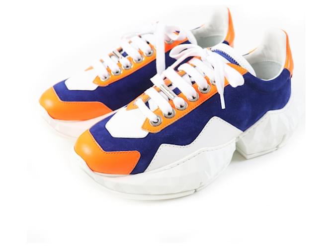 Sneaker in velluto in pelle di vitello Diamond Jimmy Choo