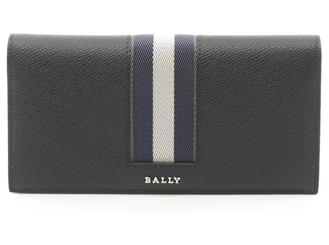 Portafoglio lungo bifold in pelle Bally nero