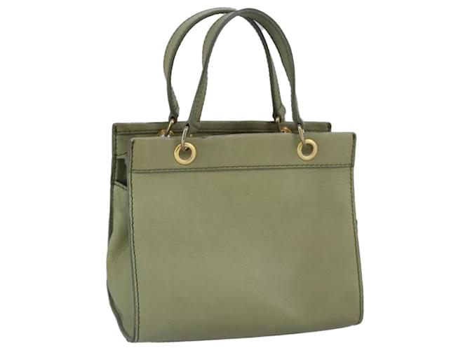Céline Borsa a mano CELINE in pelle khaki Auth ti2319 Cachi