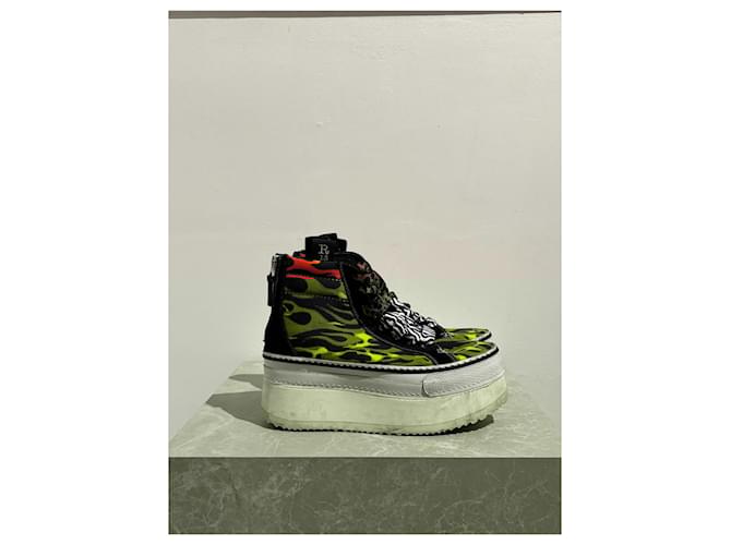 Sneakers LANVIN T.EU 37 Tessuto Rosso