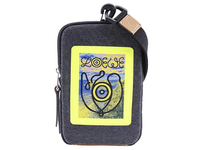 Pochette Nature in Tela Loewe Grigio