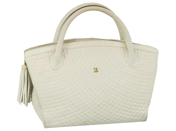 BALLY Borsa a mano in pelle beige dorato Auth bs19978 D'oro