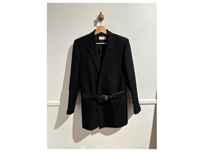 Cappotti SAINT LAURENT T.International L Lana Nero