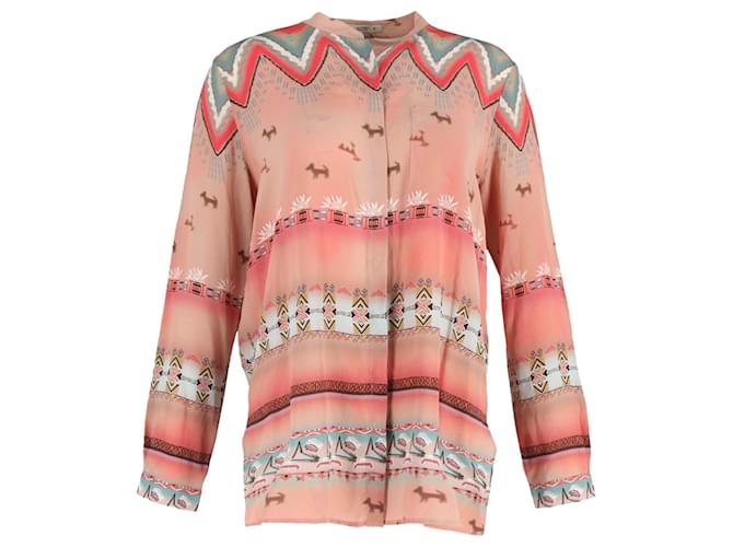 Blusa a maniche lunghe stampata Etro in cotone multicolore