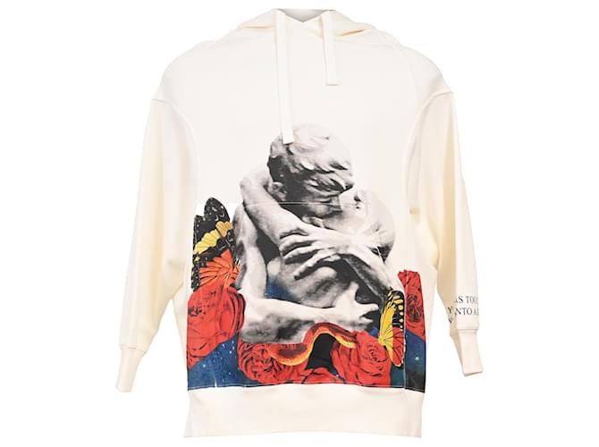 Valentino Garavani Hoodie Lovers Edition Valentino x Undercover in cotone bianco