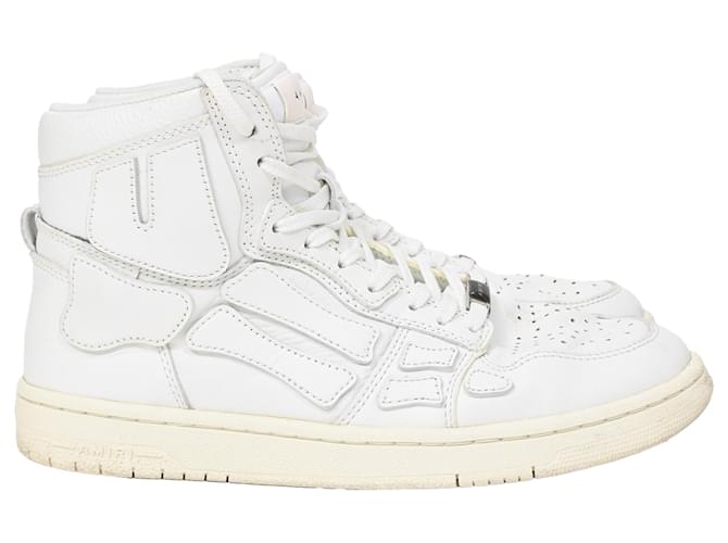 Sneakers alte Amiri Skel in pelle bianca Bianco