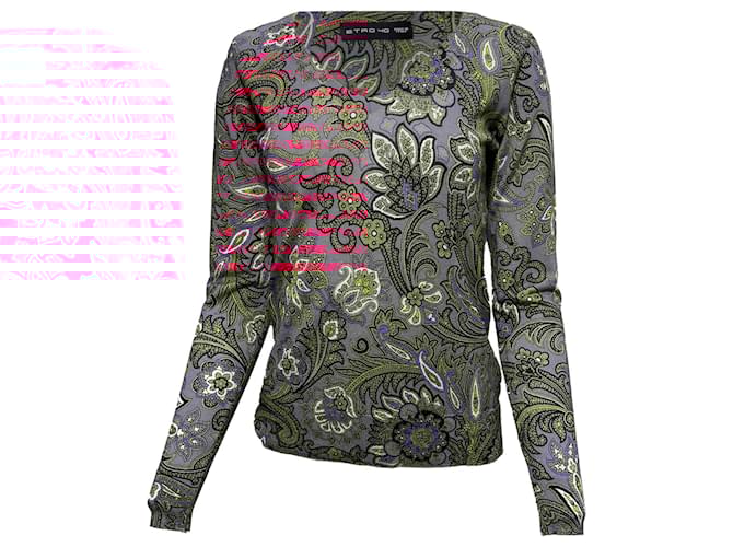 Stampa Paisley Etro in lana rosa